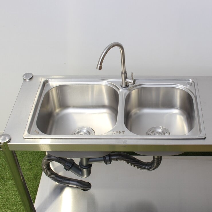 APET ステンレスダブル流し台 TAN-981-2