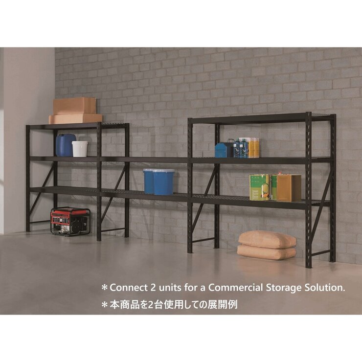 2個セット　ウォーレン　スチールラック　ストレージ 72in Gunmetal Gray Heavy Duty Storage Rack | Whalen Furniture