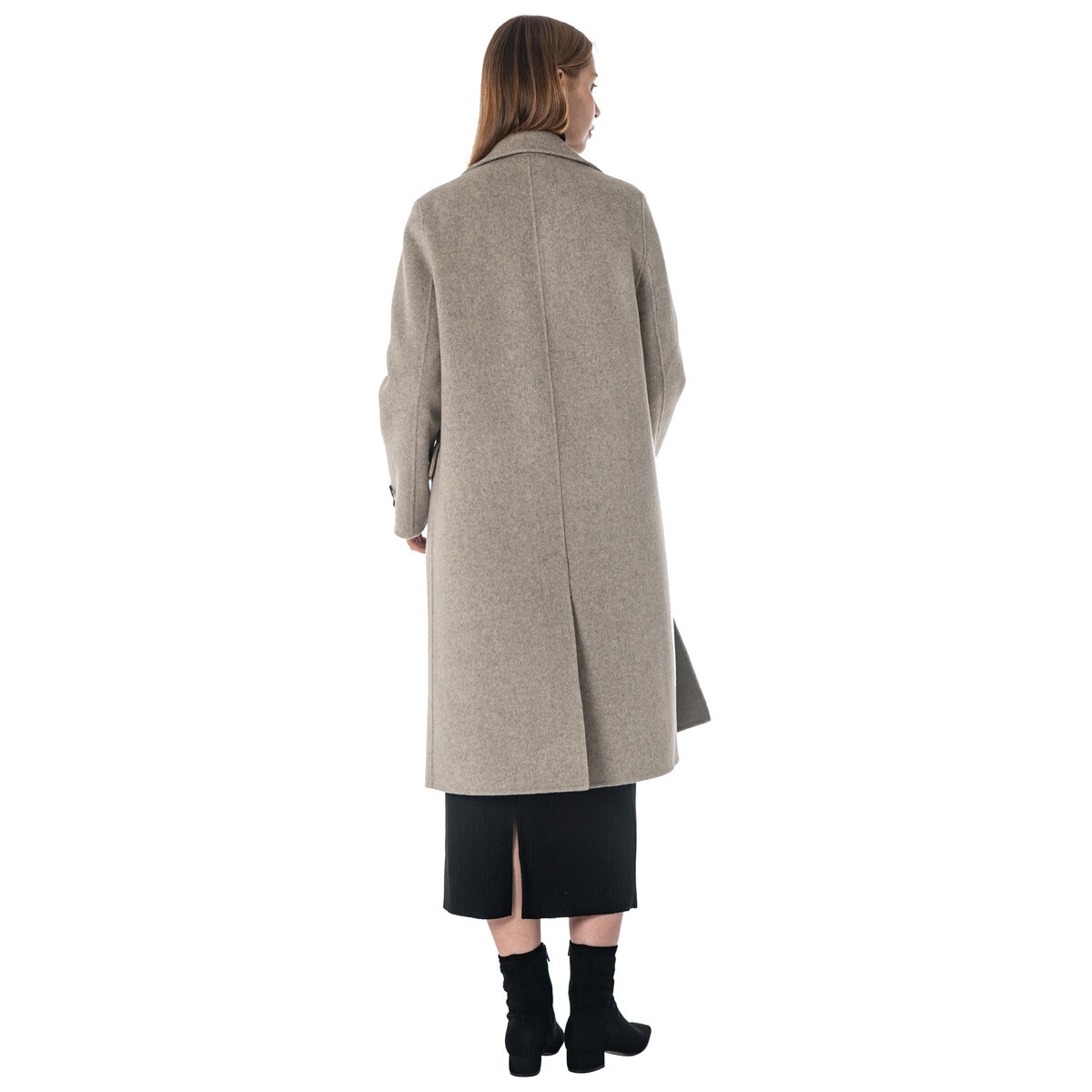 ヴィジットインニューヨーク レディース グースライニングロングコート オートミール L