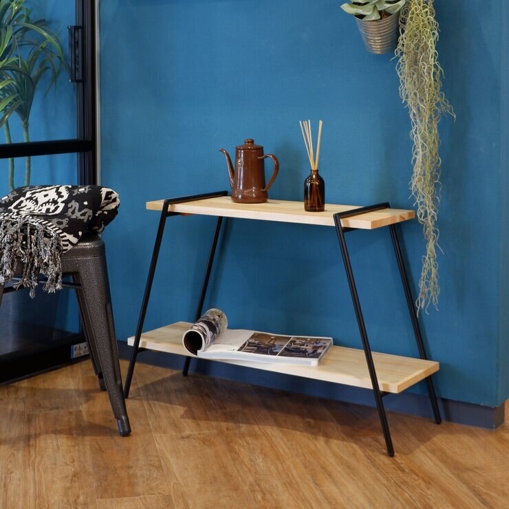 COLLEND アイアンレッグラック 2段 ナチュラル ILR2-NA