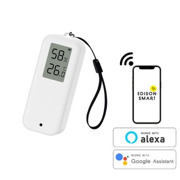 Edison Smart(エジソンスマート) 温度湿度センサー(Wi-Fi) IP65 防水タイプ DTS-TH13WH Edison Smart(エジソンスマート) 温度湿度センサー(Wi-Fi) IP65 防水タイプ DTS-TH13WH
