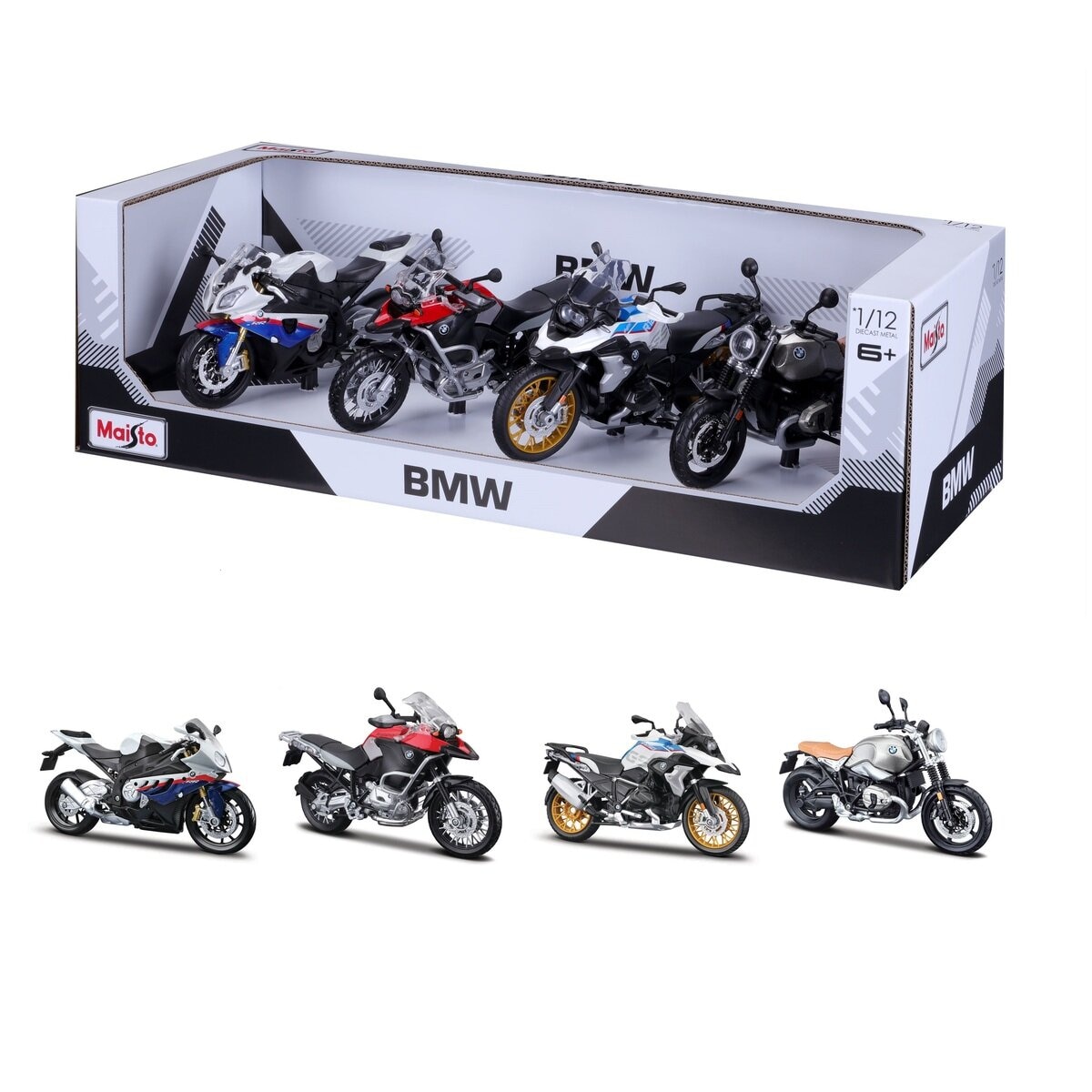 新品　マイスト 1/12スケール kawasaki モーターサイクル　４台セット