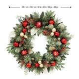 クリスマスリース 直径約76cm LEDライト付き