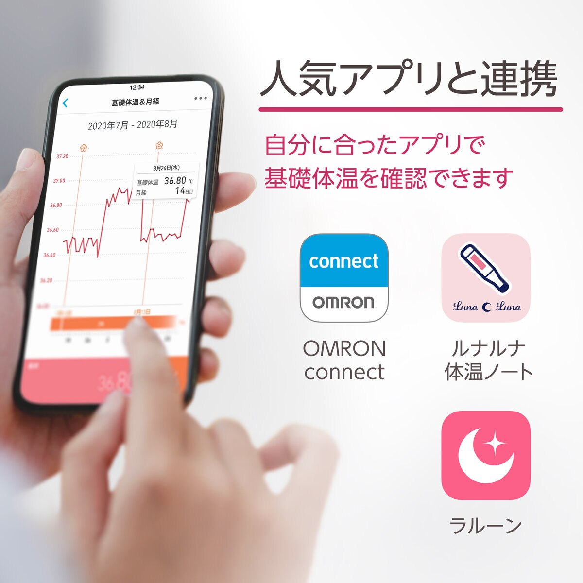 オムロン 婦人電子体温計 MC652LC ホワイト