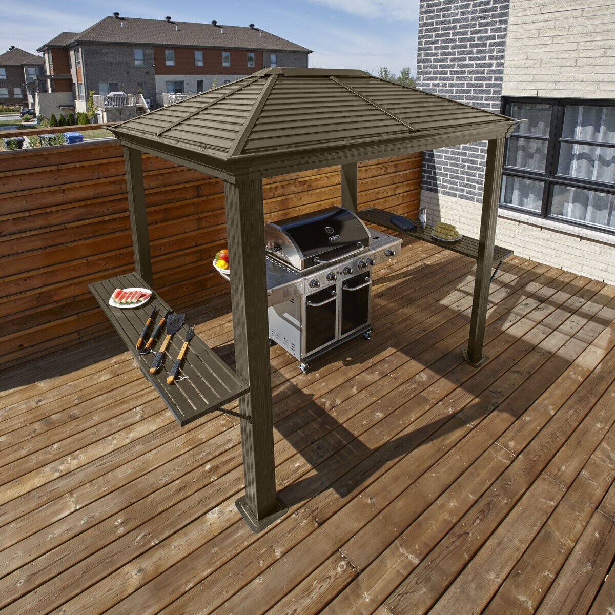 ソジャグ MYKONOS 8 x 6 フィート (2.4 x 1.8m) BBQグリル ガゼボ