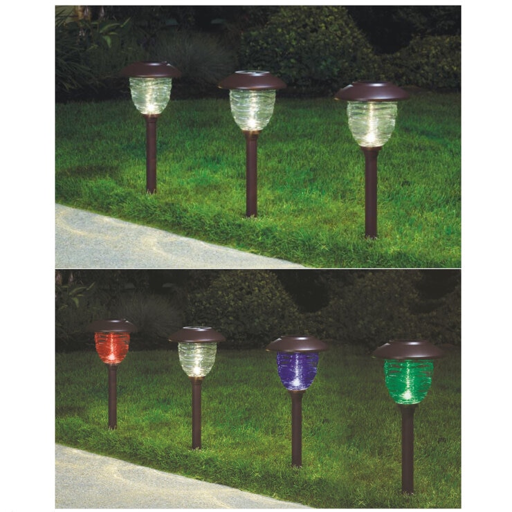 LED ソーラーライト 8本セット ライト色変更可能 DL18025