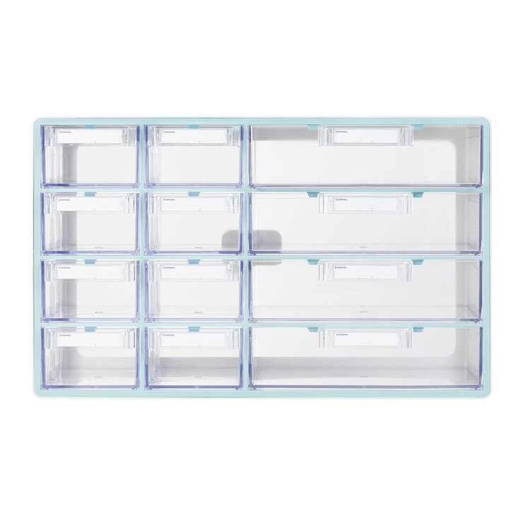 2サイズ引出付き 小物収納キャビネット