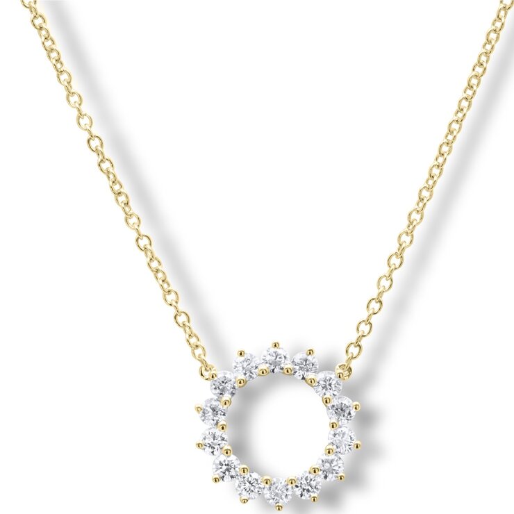 18K イエローゴールド 0.5カラット サークルペンダント 18K イエローゴールド 0.5カラット サークルペンダント