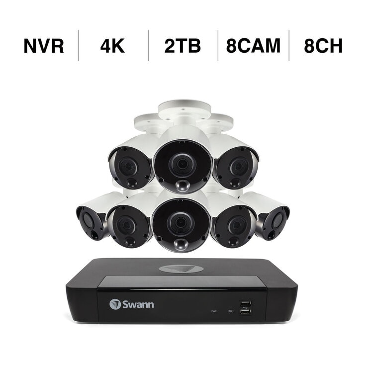 Swann(スワン)8CH 4K NVRシステム 2TB 4Kカメラ 8台セット Swann(スワン)8CH 4K NVRシステム 2TB 4Kカメラ 8台セット