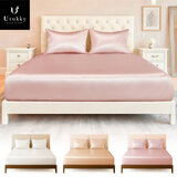 Utukky シルクボックスシーツ ダブル 140 x 200 x 35cm