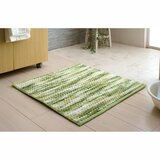 インド手織り バスマット フロー 60x60cm 2枚セット