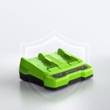 Greenworks 24V 2Ah 電動工具用バッテリー【2個】＆2口充電器 CKG70010 長持ちセット