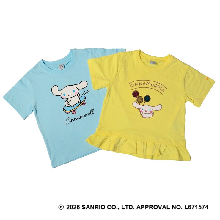 サンリオ キャラクターズ キッズ 半袖 Tシャツ 2枚組 サンリオ キャラクターズ キッズ 半袖 Tシャツ 2枚組