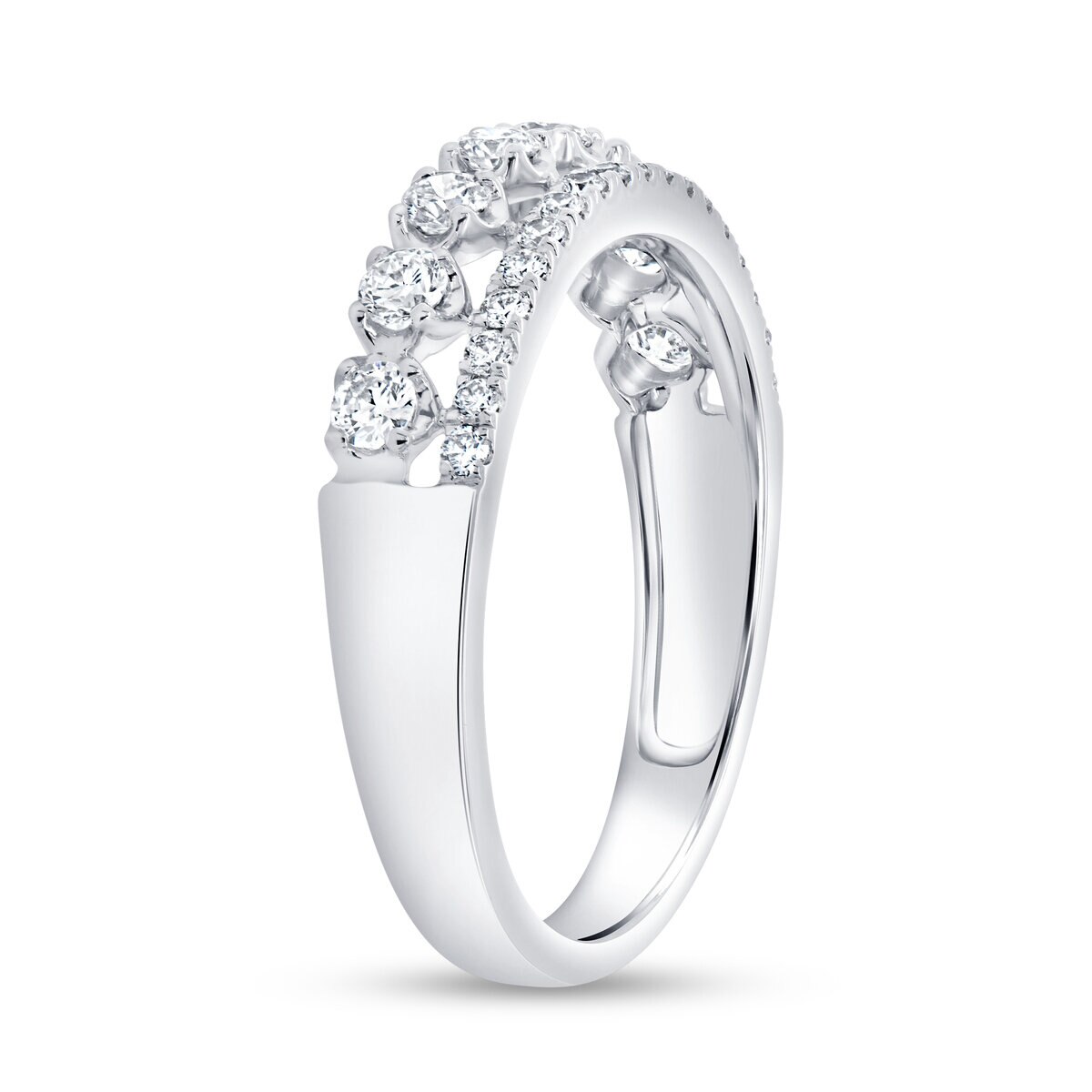 18K ホワイトゴールド 0.50カラット ラウンドカット ダイヤモンド リング