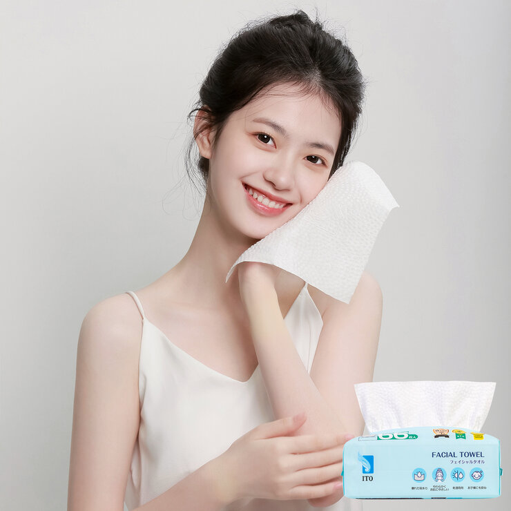 ITO フェイシャルタオル 66枚 6個入り