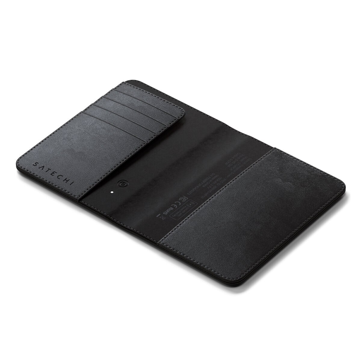 Satechi ヴィーガンレザーFindAll パスポートカバー / ブラック