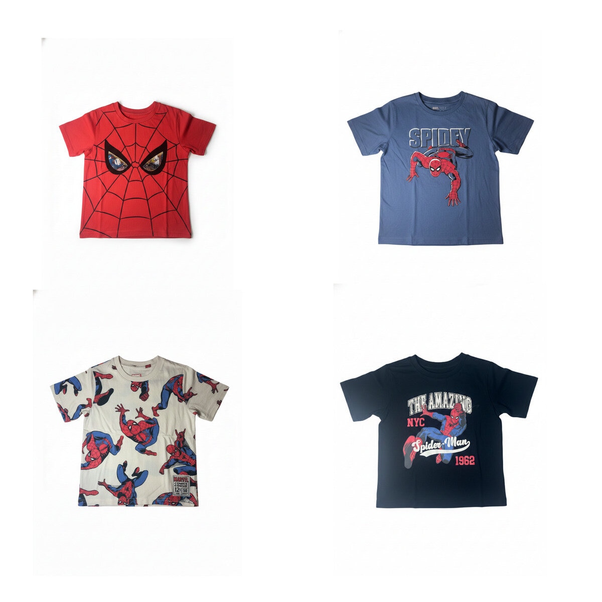 キャラクター キッズ 半袖 Tシャツ 4枚組 スパイダーマン 4
