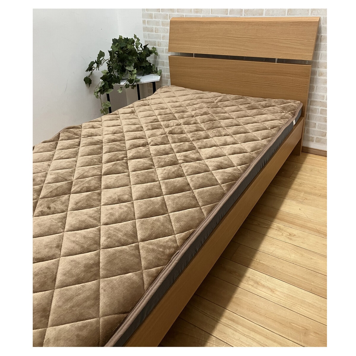 昭和西川 6層あったか敷パッド シングル ブラウン