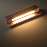 オーム電機 LEDナイトライト 人感＆明暗センサー付き 濃い木目調 NIT-BK10-K
