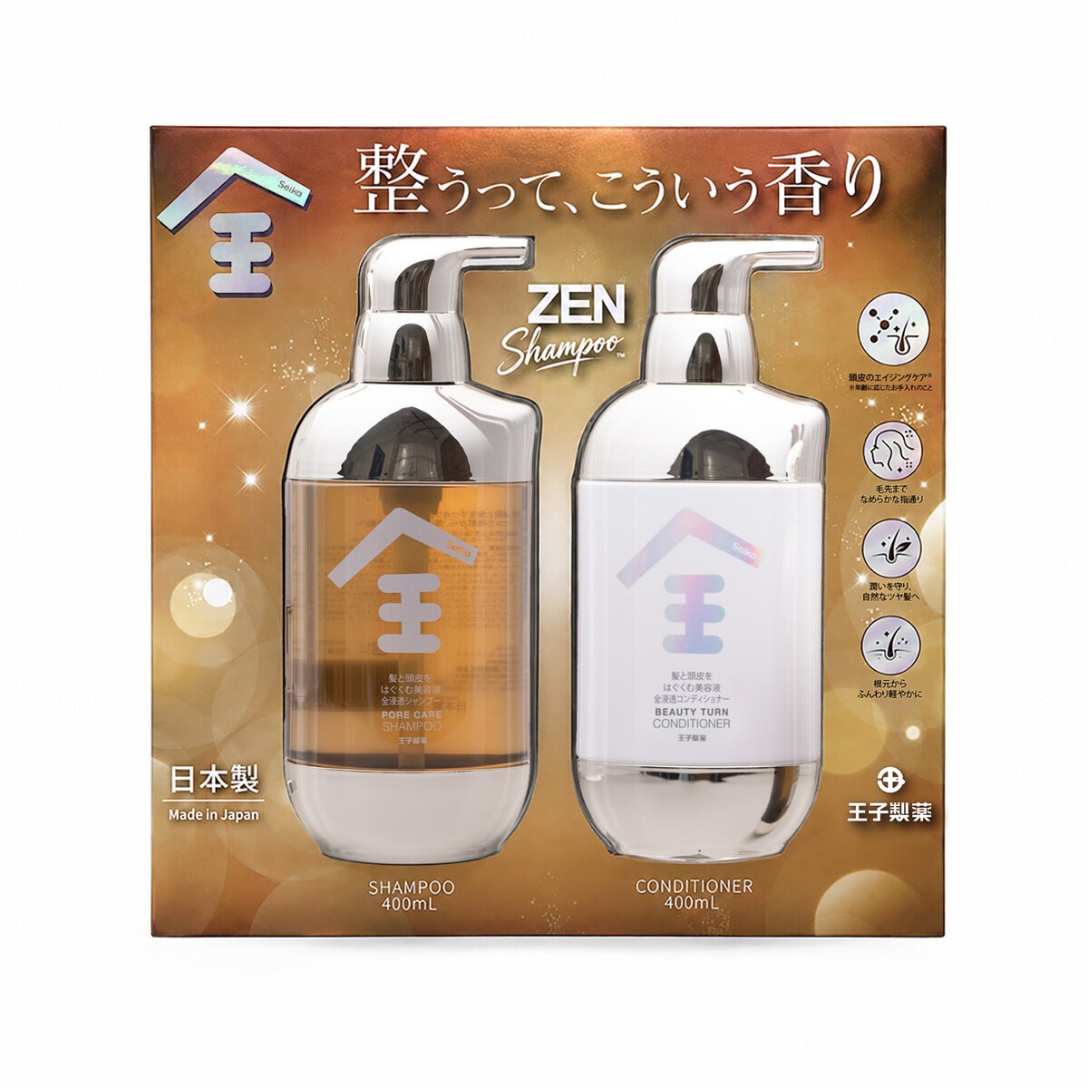 Seika 全 シャンプー & コンディショナー セット 400ml x 2 | Costco Japan
