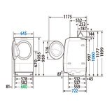 東芝 ドラム式洗濯乾燥機 ZABOON 洗濯12kg 乾燥 7kg 右開き TW-127XH3R