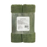 IZAWA TOWEL もっちり弾力 バスタオル 60cm x 120cm 2枚パック グリーン
