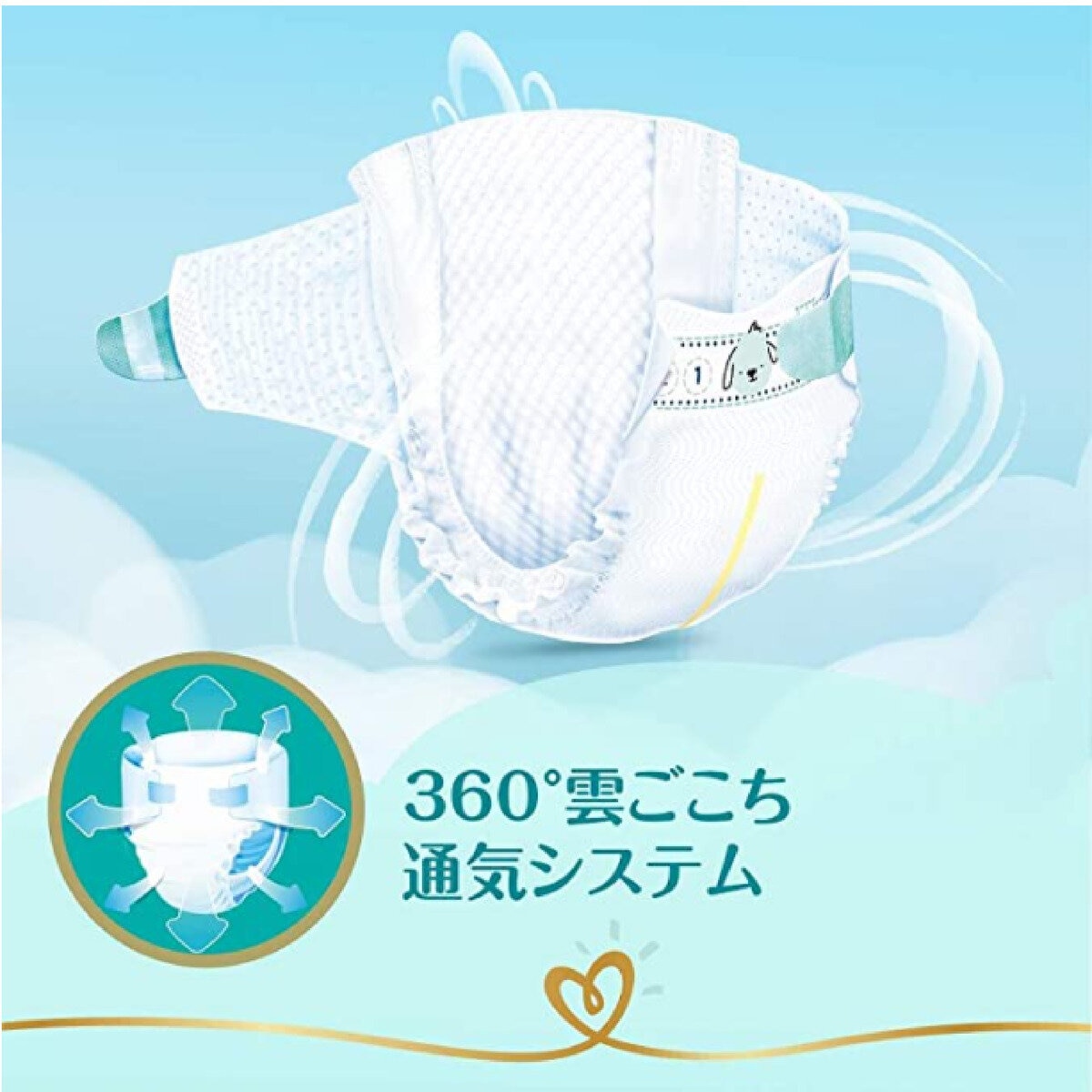 パンパース はじめての肌へのいちばん テープMサイズ (6-11kg