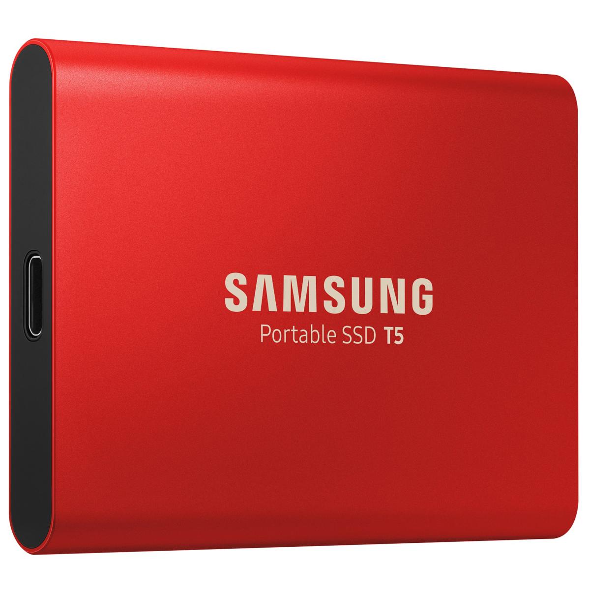 SAMSUNG 外付けSSD T5 1TB MU-PA1T0R レッド
