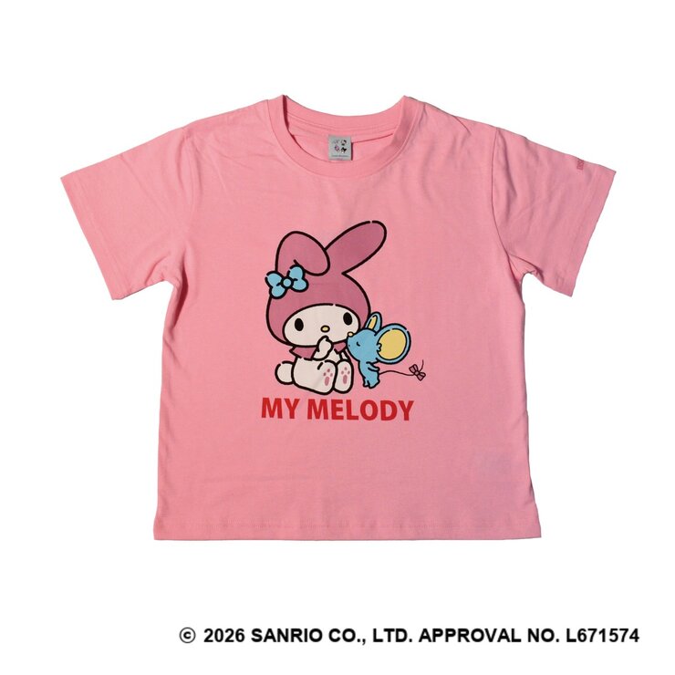 サンリオ キャラクターズ マイメロディ キッズ 半袖 Tシャツ 2枚組 95 サンリオ キャラクターズ マイメロディ キッズ 半袖 Tシャツ 2枚組 95