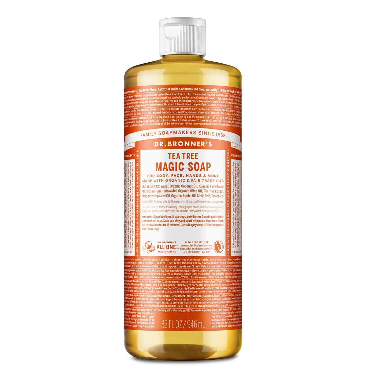 ドクターブロナー マジックソープ 946ml ティーツリー