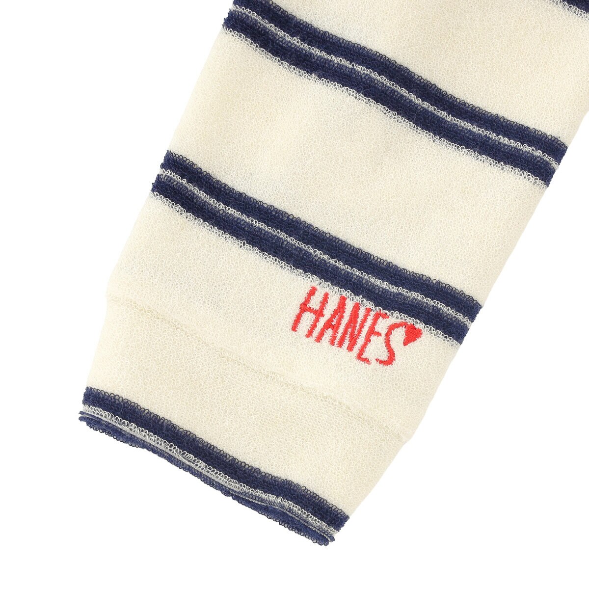 ヘインズ ウィメンズ ラウンジウェアセット オフホワイト/ネイビー M