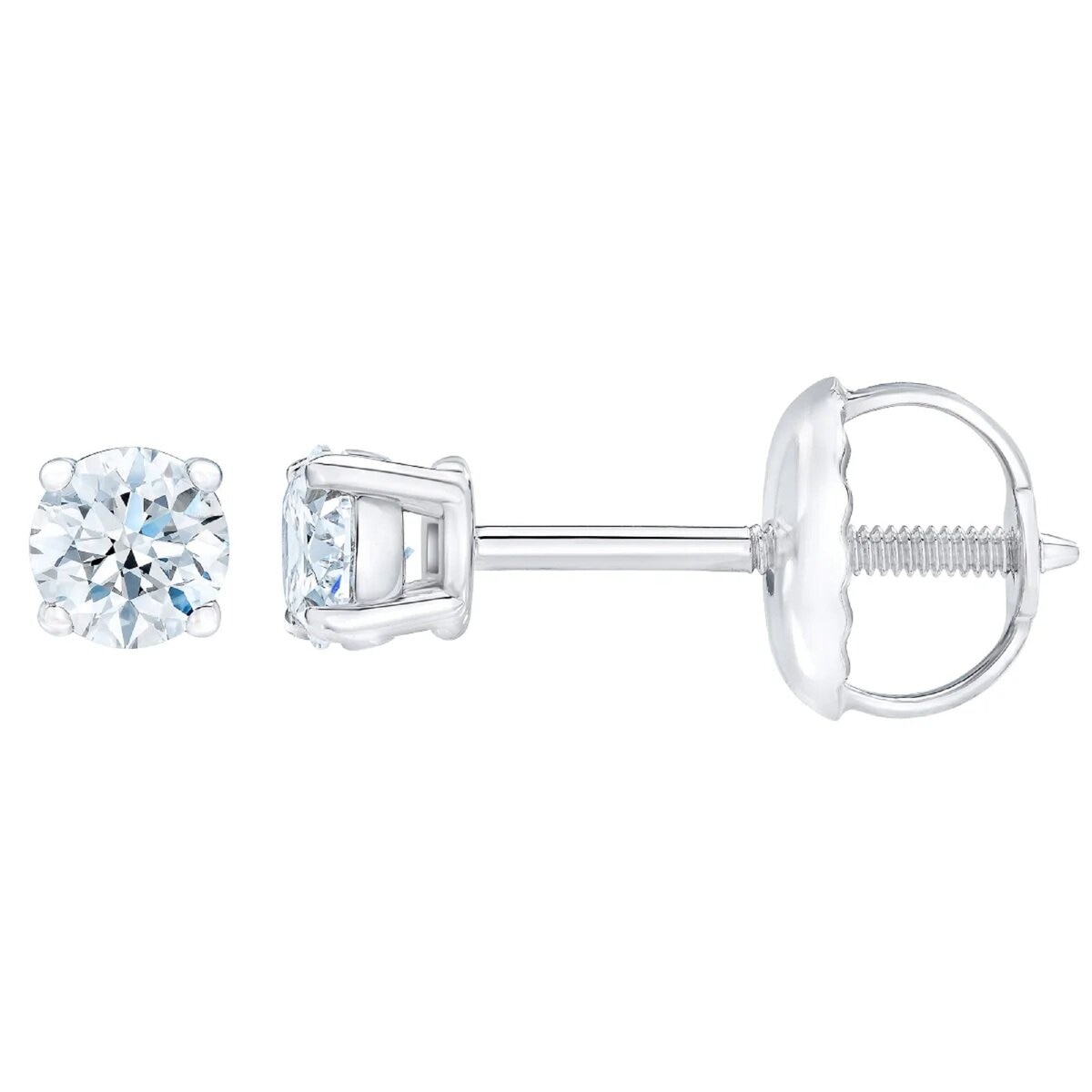 14K ホワイトゴールド 0.23カラット ダイヤモンド ピアス