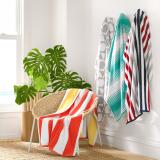 ロフト リゾートタオル 88cm x 177cm シエスタストライプ - プールグリーン