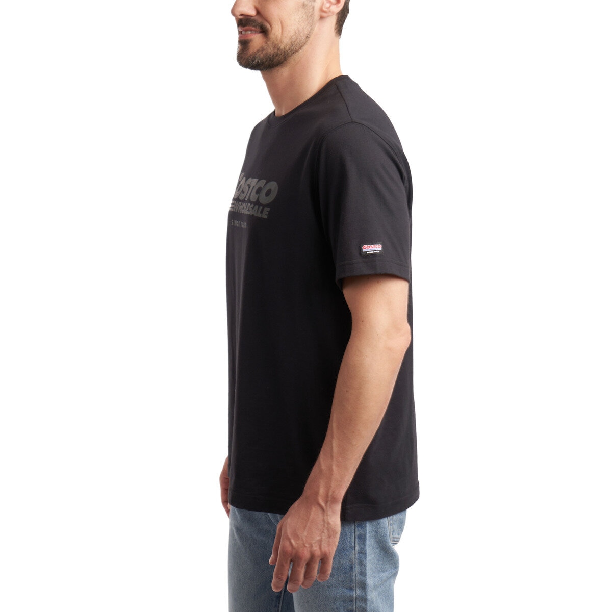 カークランドシグネチャー ユニセックス コストコ ロゴ Tシャツ ブラック S/M