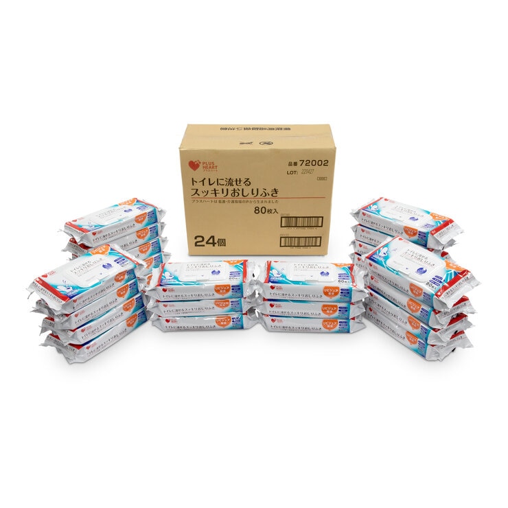トイレに流せる おしりふき 80枚 X 24個 BOX トイレに流せる おしりふき 80枚 X 24個 BOX
