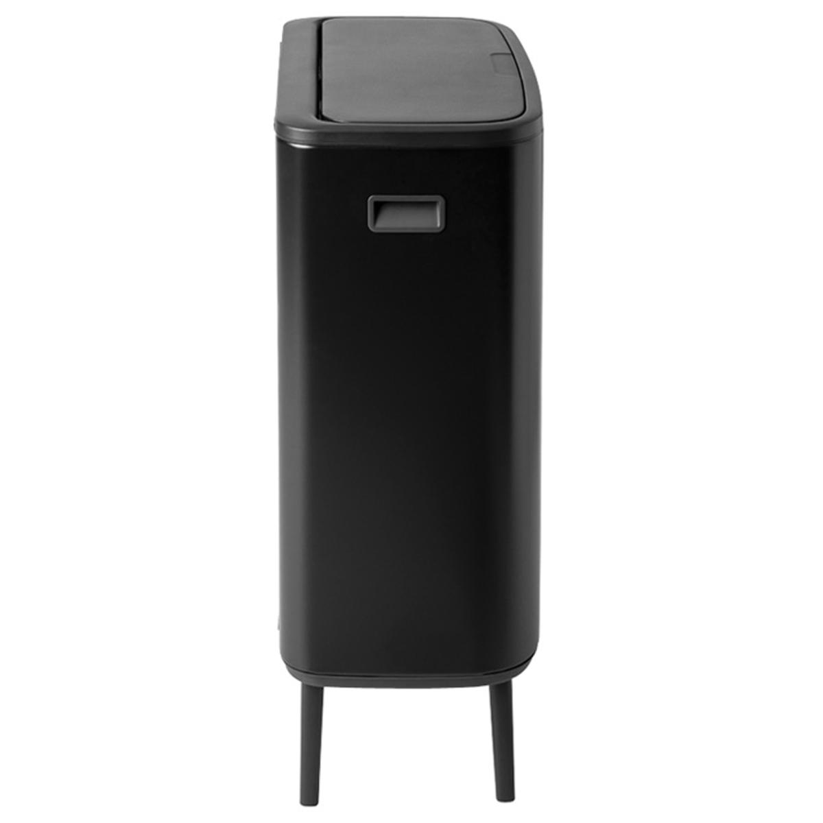 ブラバンシア BoタッチビンHi 2x30L タッチ式ごみ箱 2分別(脚つき) マットブラック