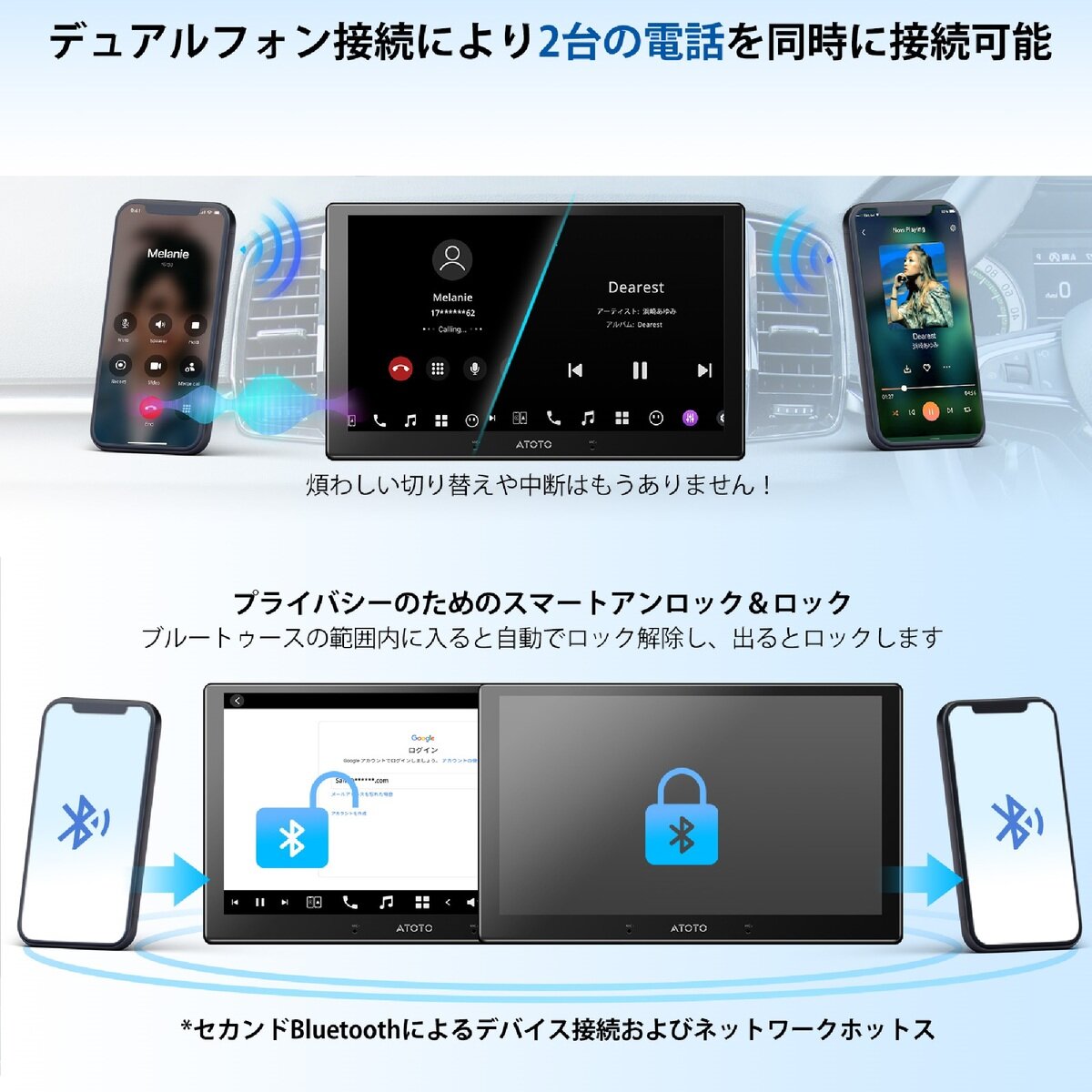 ATOTO ディスプレイオーディオ カーナビ 10.1インチ 2DIN X10G211E