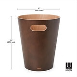アンブラ マデラ 木製ゴミ箱 7.5L 2個セット エスプレッソ