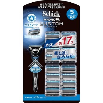 Schick(シック) 5枚刃 ハイドロ5 カスタム 本体＋刃17コ