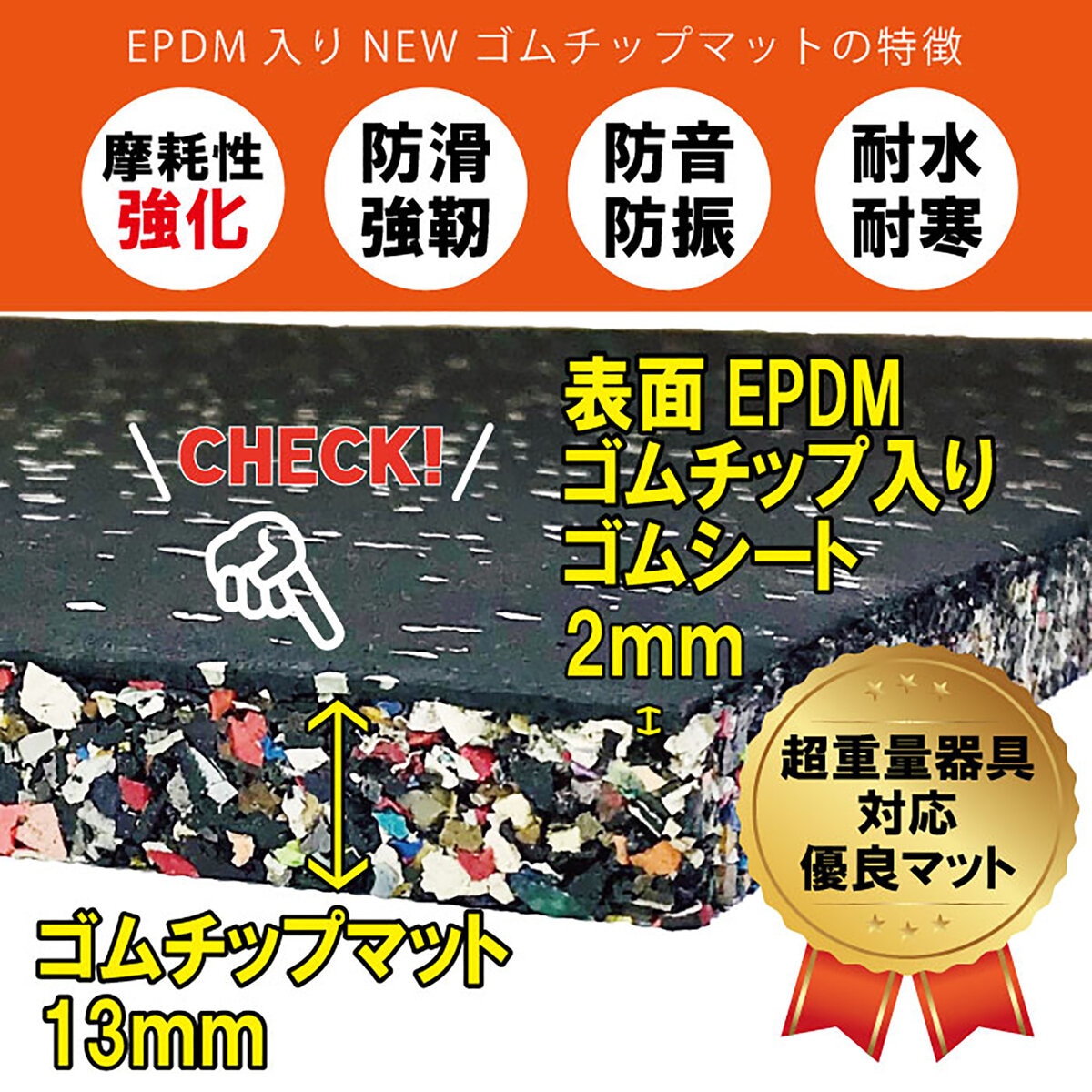セルデス New ゴムチップマット 15ミリ厚 50cm x 50cm 8枚セット Costco Japan
