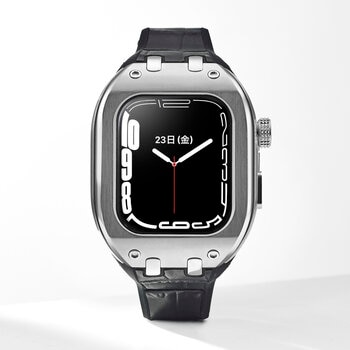 HUMBLE RICH Apple Watch Case 7/8/9対応 41mm レザー ブラック WBB0289-001