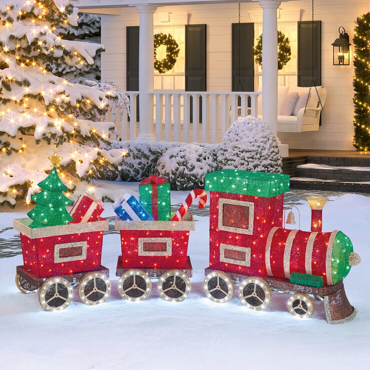 クリスマス LEDライト付きトレインセット クリスマス LEDライト付きトレインセット