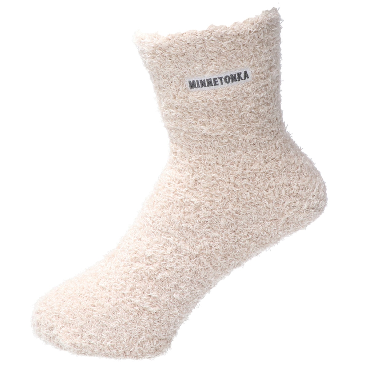 ミネトンカ ラウンジソックス 3足組 ブルー/ベージュ/パープルボーダー