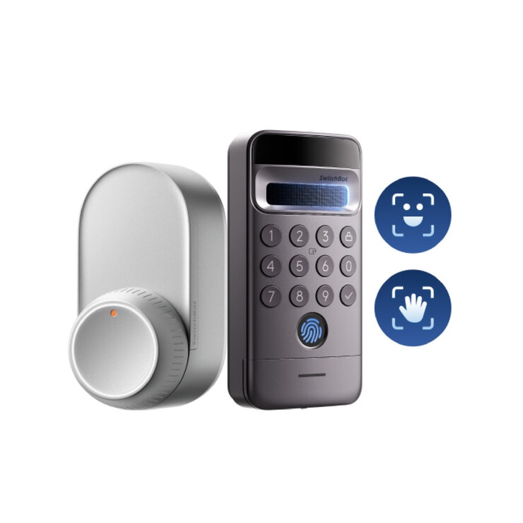 スイッチボットロックUltra＆顔認証パッドProセット シルバー W5600000S-W7300502