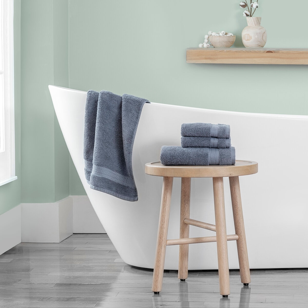 グランデュール ハンドタオル2枚 + ウォッシュタオル2枚 セット フリントストーン