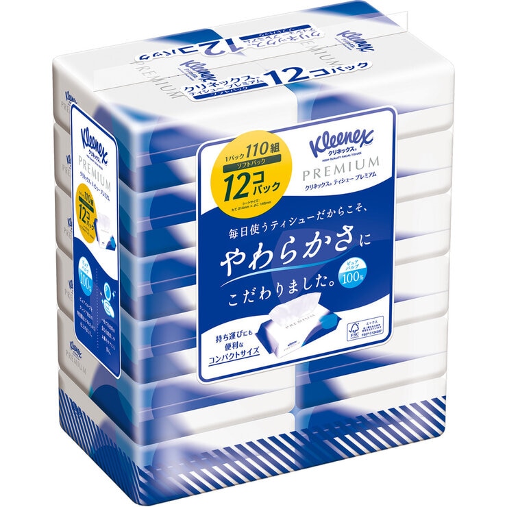 クリネックスティッシュ プレミアム ソフトパック 12パック