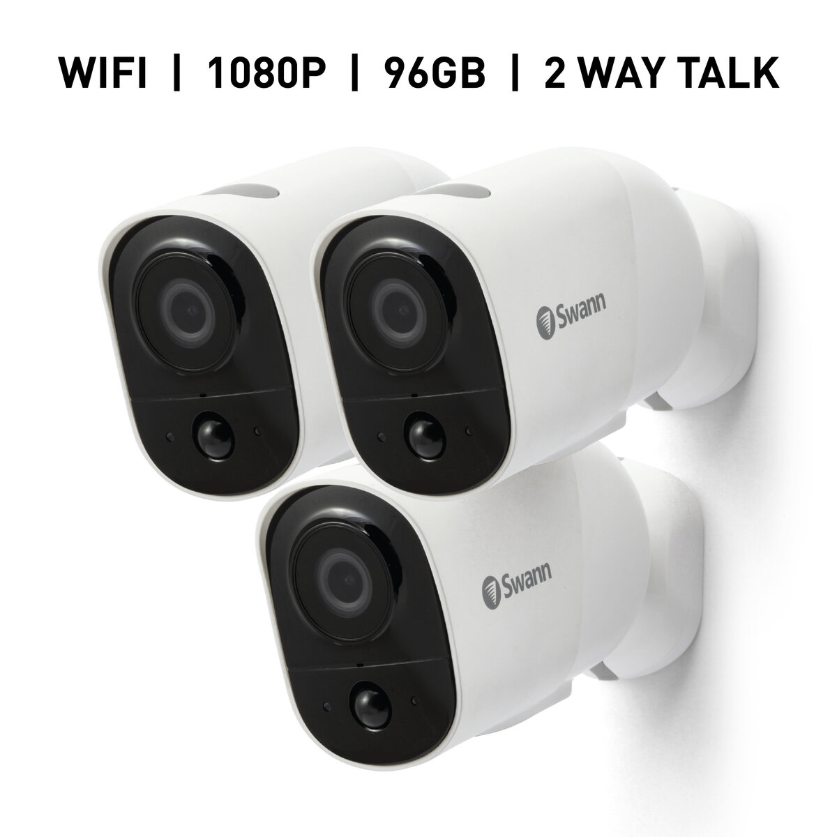 Swann（スワン）Xtreem セキュリティ WiFi接続 カメラ3台セット