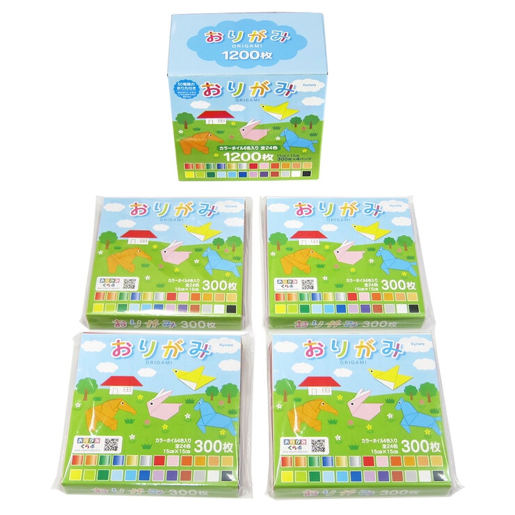おりがみ 24色 300枚 x 4 セット
