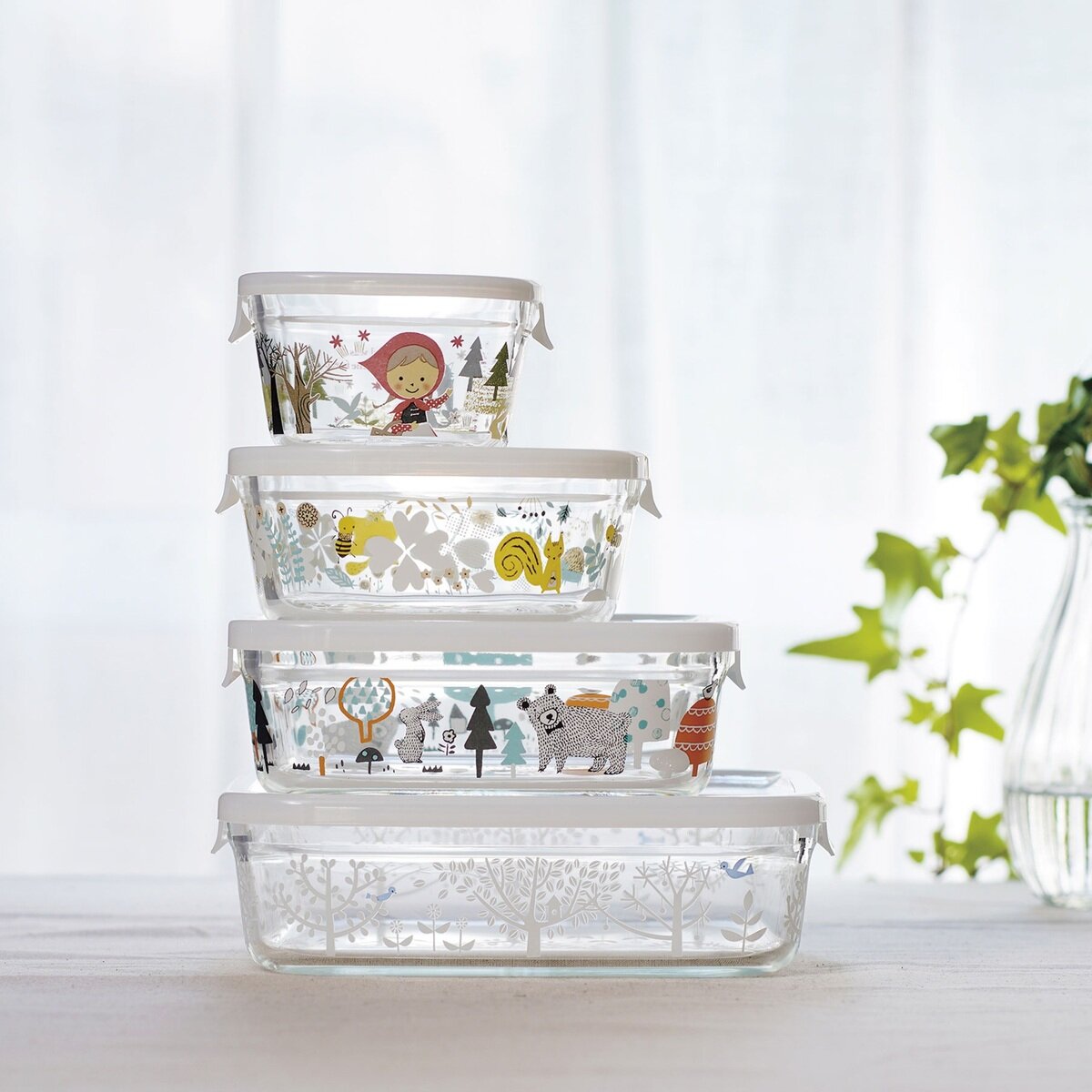 イワキ ニューパック & レンジ シンジカトウシリーズ 450ml 2点セット 森の中で イワキ ニューパック & レンジ シンジカトウシリーズ 450ml 2点セット 森の中で