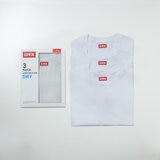 エドウイン メンズ クルーネック Tシャツ 3枚組 ホワイト/ブラック